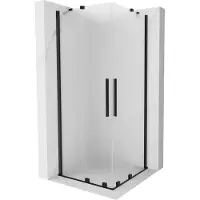Mexen Velar Duo schuifdouchecabine 90 x 90 , mat, zwart - 871-090-090-32-70