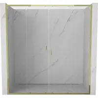 Mexen Exo dubbele schuifdouchedeur 170 , transparant, goud - 8152-170-000-50-00