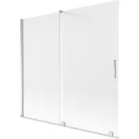 Mexen Velar 2-delige verschuifbare badwandscherm 170 x 150 cm, matglas, chroom - 896-170-000-31-01