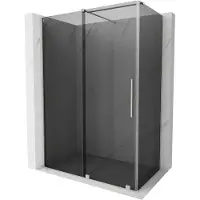 Mexen Velar schuifdouchecabine 150 x 85 , grafiet, geborsteld nikkel - 871-150-085-41-97