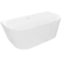 Mexen Oval Slim vrijstaande wandbad 170 x 80 , wit, witte overloop - 52661708000-20