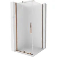 Mexen Velar schuifdouchecabine 100 x 100 , matglas, rosegoud - 871-100-100-31-60
