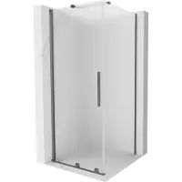 Mexen Velar schuifbare douchecabine 120 x 120 , matglas, kanonmetaal - 871-120-120-31-95