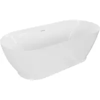 Mexen Roxy vrijstaande badkuip 180 x 85 , wit, witte overloop - 51201808500-20