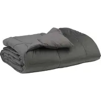 vidaXL Volledig Jaar Dekbed 220 x 260 cm 4 seizoenen Lichtgrijs