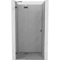 Mexen Lunar draaideur voor douche links 115 , transparant, gun metal - 834-115-000-95-00-L