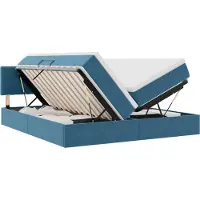 vidaXL Opbergbed met hoofdeinde 2 st Donkerblauw