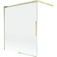 Mexen Rox badwand 2-delige verschuifbare 140 x 150 , transparant, goud - 8C9-140-003-50-00