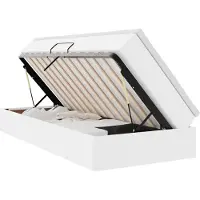 vidaXL Opslag bed met matras met matras Wit 100 x 200 cm Kunstleer