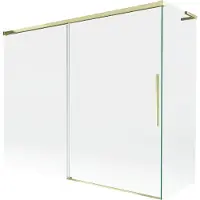Mexen Rox L douchescherm bad 2-deurs schuifbaar 190 + 90 x 150 , transparant, goud - 8C9L-190-090-50-00