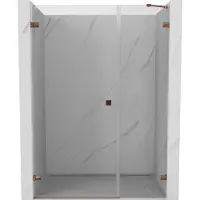 Mexen Lunar-B draaideur douchedeur links 120 , transparant, roségoud - 832S-120-050-60-00-L