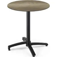 Oviala - Tuintafel rond 60 cm kantelbaar aluminium en HPL gerookt eiken - Opera