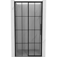 Mexen Rox schuifdeur douche links 110 , zwart raster, zwart - 8C2-110-000-70-77-L