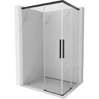 Mexen Rox Duo schuifdouchecabine 110 x 80 , transparant, zwart - 8C2D-110-080-70-00