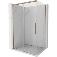 Mexen Rox schuifdouchecabine 100 x 110 , transparant, geborsteld koper - 8C2-100-110-65-00