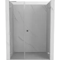 Mexen Lunar-B L douchedeur scharnierend rechts 140 , transparant, chroom - 832SL-140-050-01-00-P