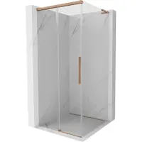 Mexen Rox L schuifdouchecabine 110 x 110 , transparant, geborsteld koper - 8C2L-110-110-65-00