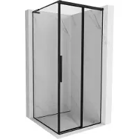 Mexen Rox L douchecabine schuifdeur rechts 100 x 100 , zwart frame, zwart - 8C2L-100-100-70-70-P