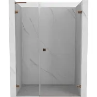Mexen Lunar-B L douchedeur zwaaiend rechts 150 , transparant, roze goud - 832SL-150-050-60-00-P