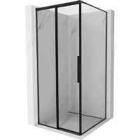 Mexen Rox schuifbare douchecabine links 110 x 110 , zwart frame, zwart - 8C2-110-110-70-70-L