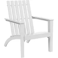 KOMFOTTEU Adirondack Stoel van acaciahout, tuinstoel met rugleuning en armleuningen, ergonomische houten stoel, tuinstoel tot 160 kg, relaxstoel voor balkon, tuin, strand