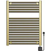 Mueller Stala elektrische radiator Smart WiFi 77x60cm 400W geborsteld messing PVD