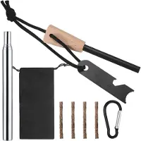 Mira Fire kit - Firesteel - Vuurmaker - Zwart - ‎12cm x 3cm x 2cm