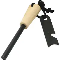 Mira Fire kit - Firesteel - Vuurmaker - Zwart - 13cm x 4cm x 2cm