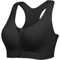 Karma Sportbeha met ritsvoorkant - Draadloze compressiebeha voor vrouwen - Medium ondersteuning - Racerback ontwerp