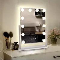 Mira Hollywood Make Up Spiegel met Verlichting - Holywood – Wit - 37cm x 3cm x 48cm