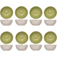 COSY&TRENDY Cosy & Trendy soep serveer schaaltje - 8x - kommetjes Turbolino - groen - D14 cm - 500 ml