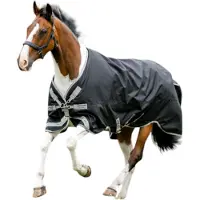 Horseware 1200D Weidekleed 100g Zwart/Titanium Grijs & Zilver 125