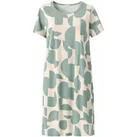 Comtessa Ascafa - Dames Nachthemd Deluxe - Modal - Sage/Offwhite print - Maat 48