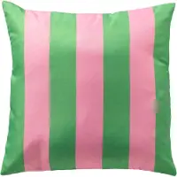 Textino APOLLO - kussenhoes outdoor 45x45 cm - gestreept - Kelly Green - groen, roze