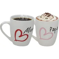 Gerimport Vaderdag / Moederdag cadeau mok - 360 ml - hartje / liefde - koffie of thee