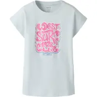 Name it KIDS T-shirt lichtblauw Meisjes Katoen Ronde hals Printopdruk - maat 158/164