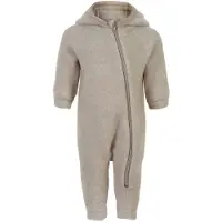 Mikk-Line Wagenspak m. Muts - Wol - Melange Offwhite - - 74 - Wagenspakken