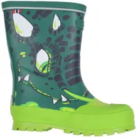 Viking Gummistiefel - Jolly - Flaschengrün/Multi m. Drache - - 35 - Gummistiefel