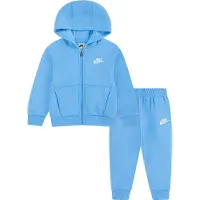 Nike Joggingpak 'CLUB' neonblauw / wit