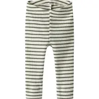 Name it Leggings 'NBNBANI' olijfgroen / wit