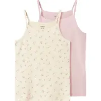 Name it Onderhemd crème / groen / rosa