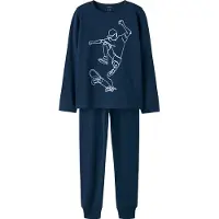 Name It Kids Nachtkledij 'NKMTitan Skater' donkerblauw / wit