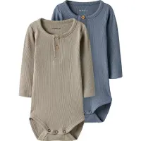 Name it Rompertje/body 'NBMKab' camel / duifblauw