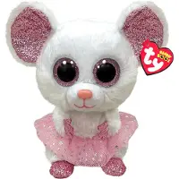 TY - Knuffel - Beanie Buddy - Nina Mouse - 24cm