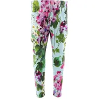 Dolce&Gabbana Leggings - Renaissance - Blauw/Roze bloemen - - 12 jaar (152) - Leggings