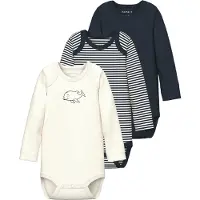 Name it Rompertje/body saffier / zwart / wit