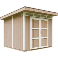 Timbela M903A-TERRA BROWN - LP SmartSide Tuinhuis op houtbasis - 6 m² - 294x279xH237 cm - met vloer en verf