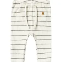 Lil´ Atelier Leggings 'NBMKail' donkergrijs / wit