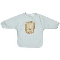OYOY Lobo Lion slabbetje met mouw Ice blue