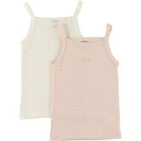 Petit Bateau Unterhemd - 2er-Pack - Weiß/Rosa - - 10 Jahre (140) - Unterhemden